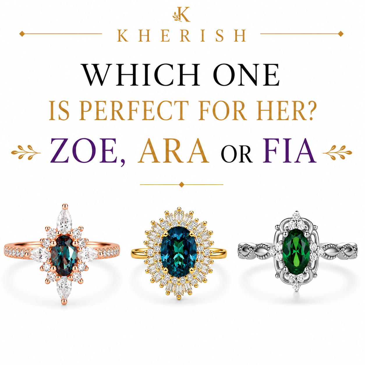 Rings With Three Completely Different Personalities - Zoe, Ara or Fia