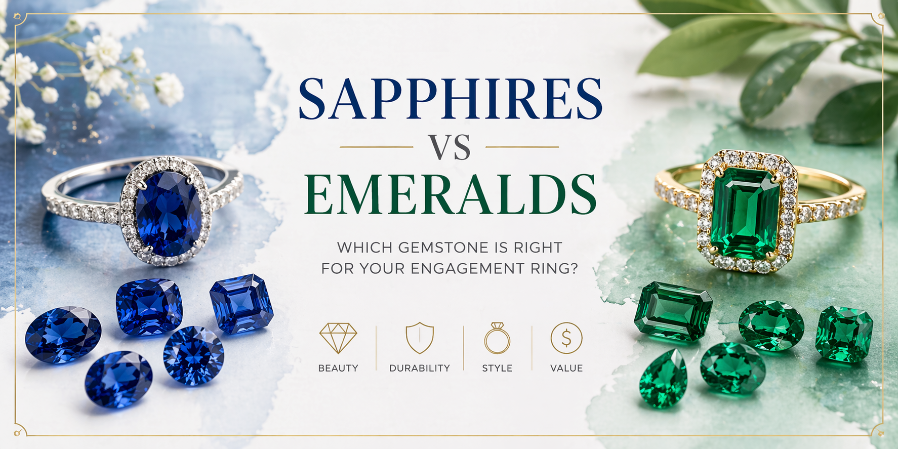 Blue or Green - Emerald or Sapphire: Let’s talk about Engagement Rings
