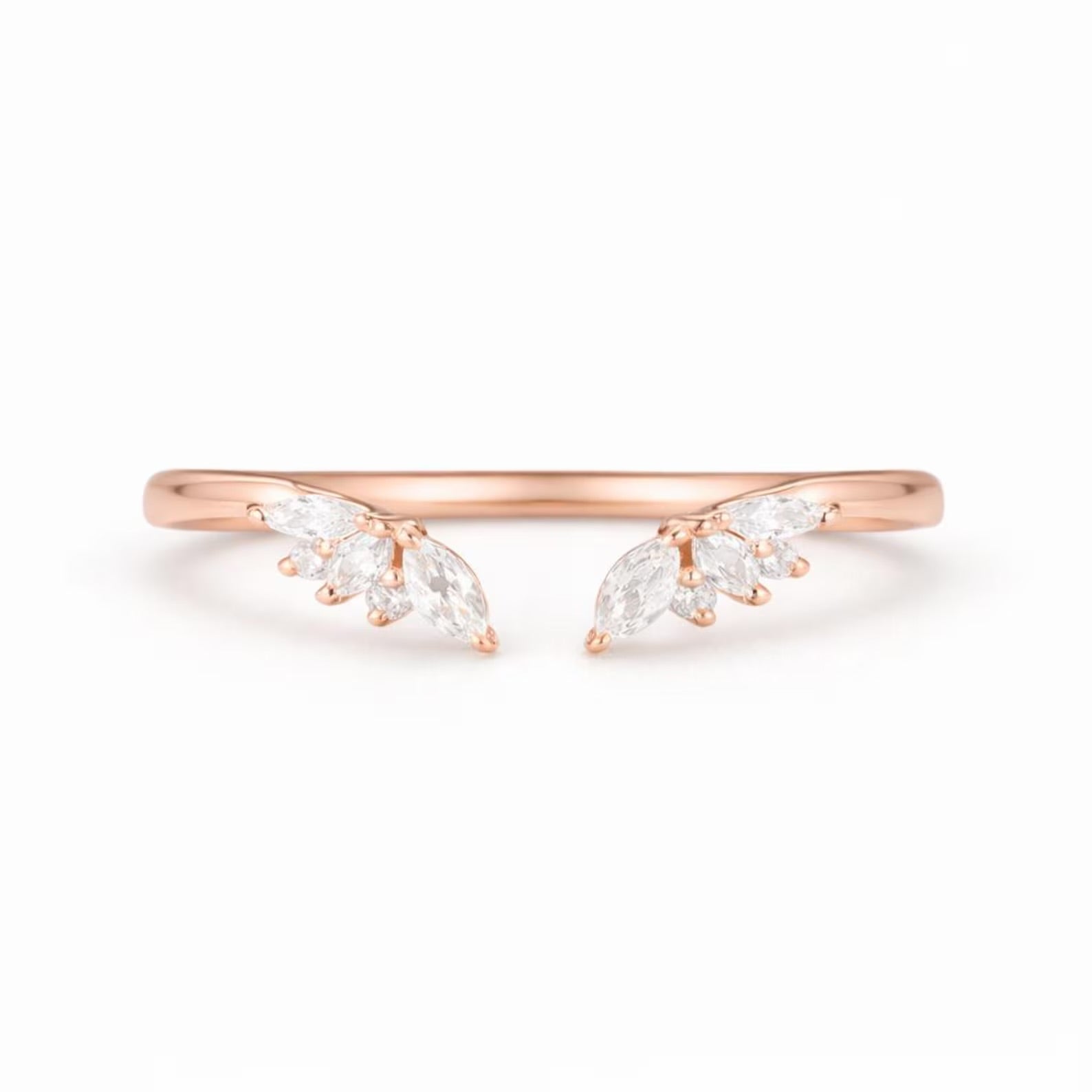 Hye Open Gemstone Stacking Band Rose Gold