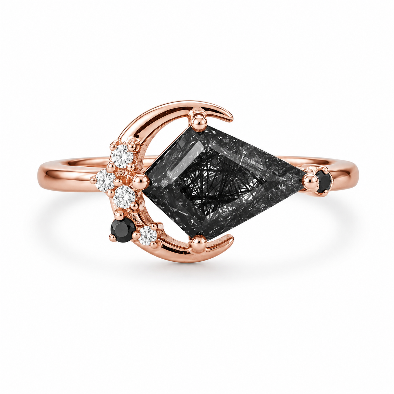 Elise Black Rutilated Quartz Ring