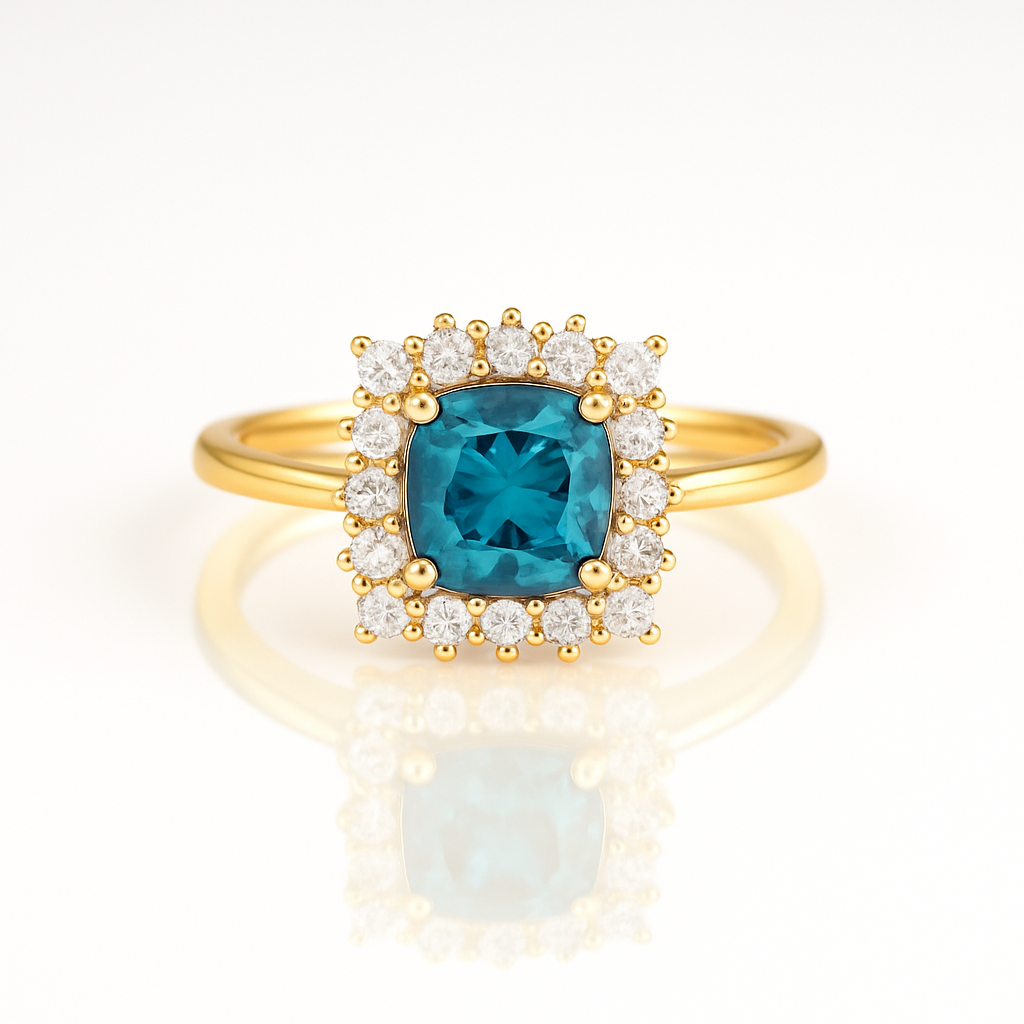 Fey London Blue Topaz Ring Rose Gold
