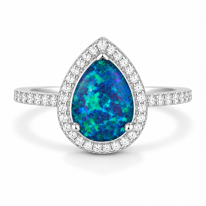 Nia Teal Opal Ring