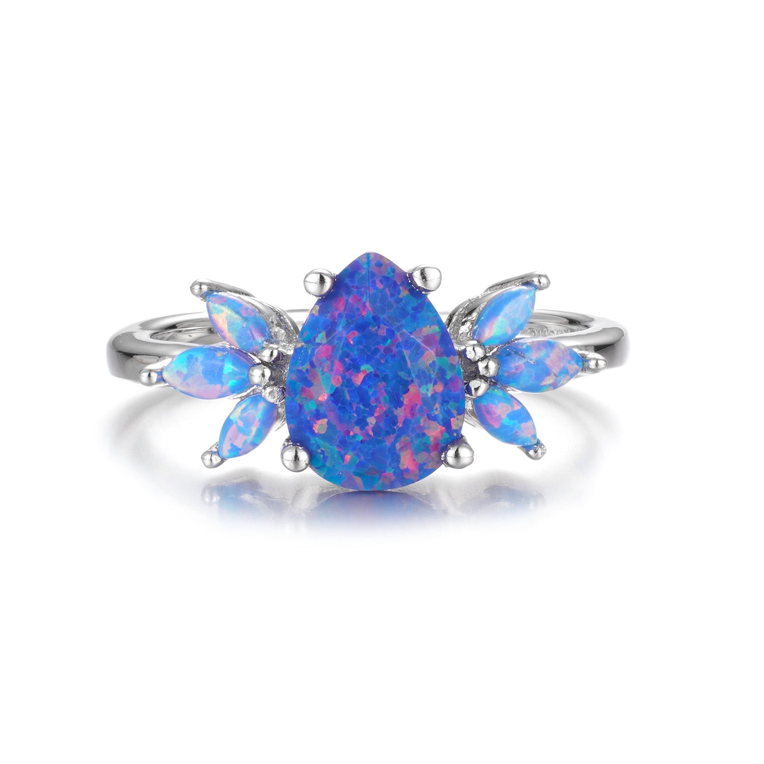 Ivy Royal Blue Fire Opal Ring