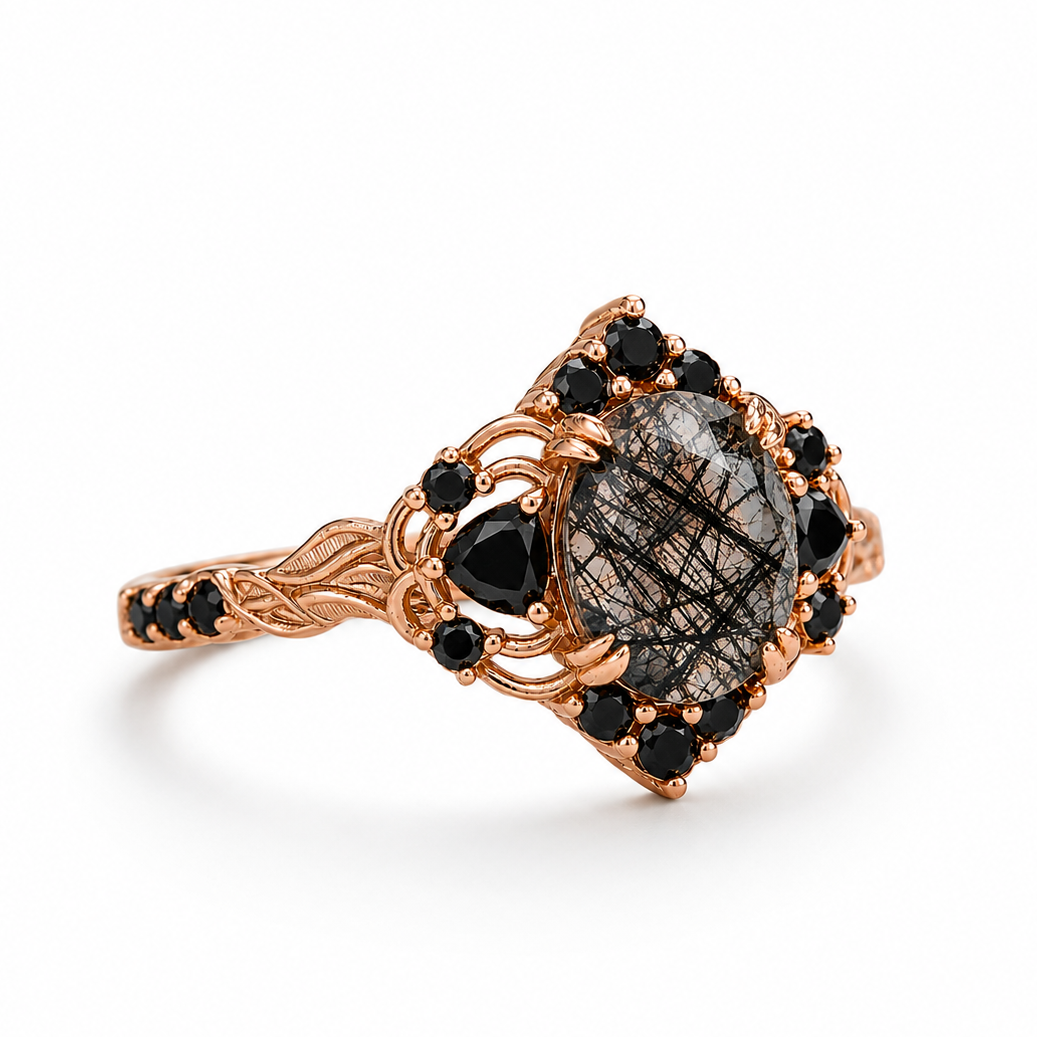 Lilly Salt and Pepper Diamond Ring