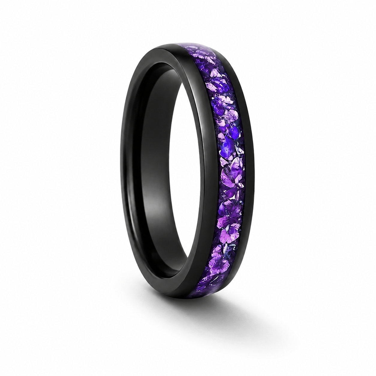 Esme Starry Night Crab Nebula Tungsten Ring
