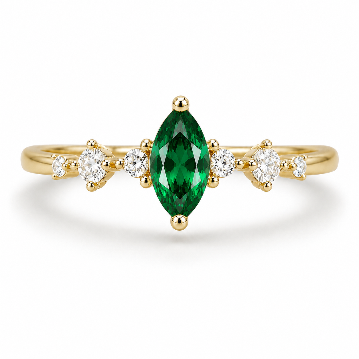 Ava Amethyst Ring Gold