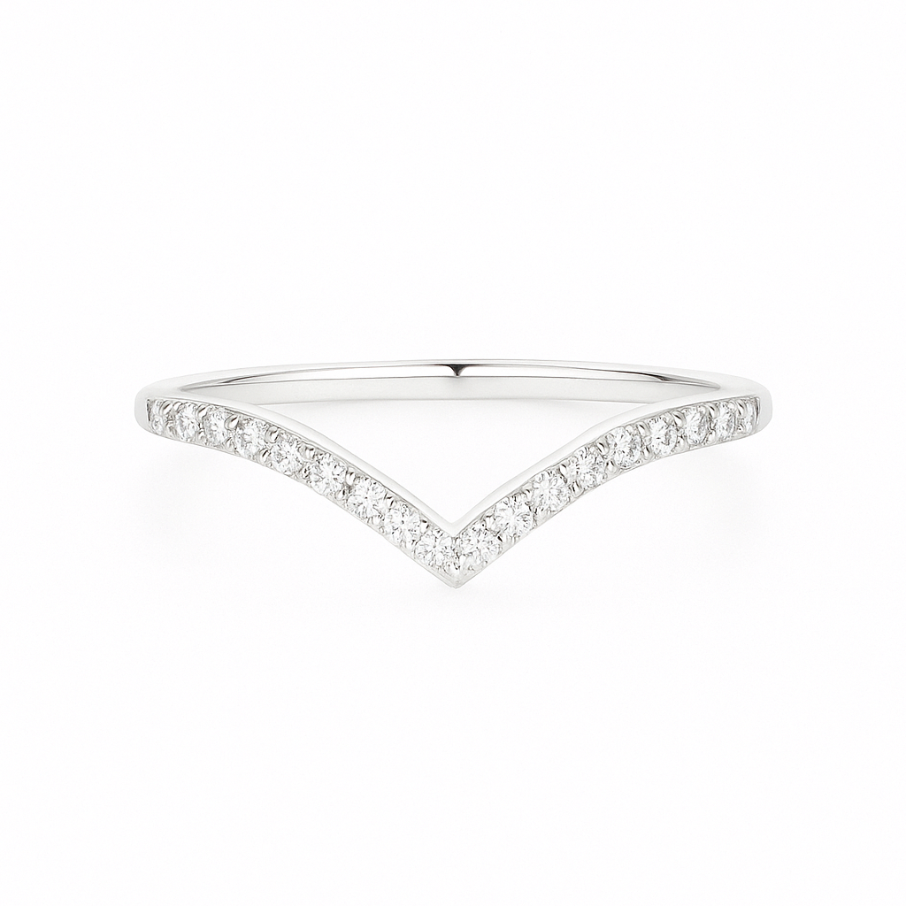 Jenna Curved Gemstone Stacking Band Gold