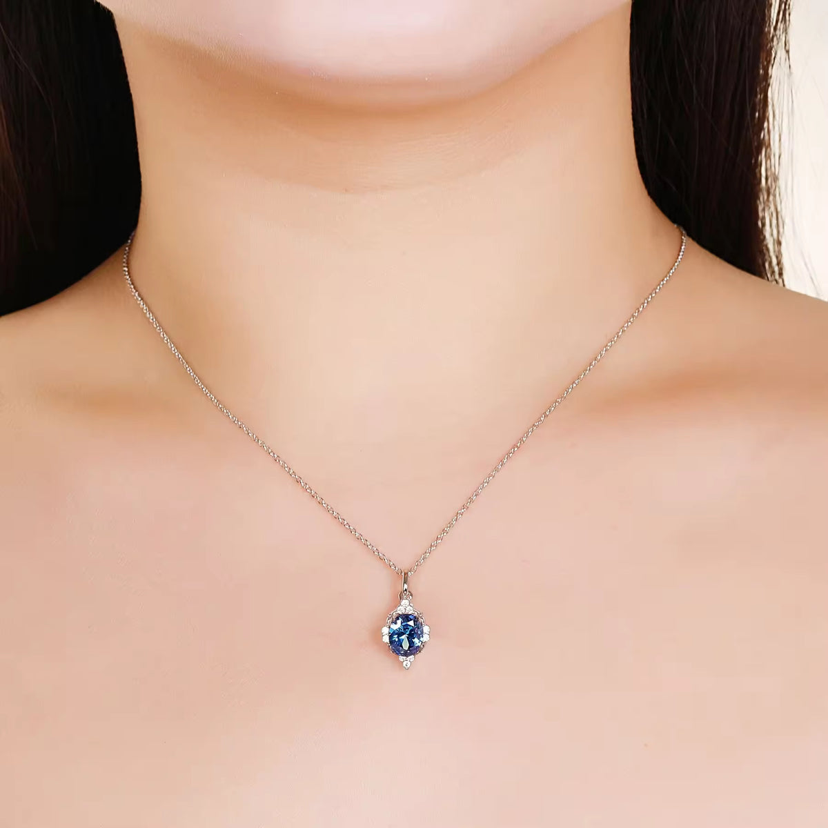 Brya Fire Opal Necklace Rose Gold