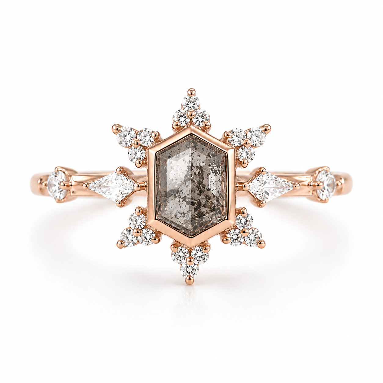 Mandy Galaxy Raw Salt and Pepper Diamond Ring