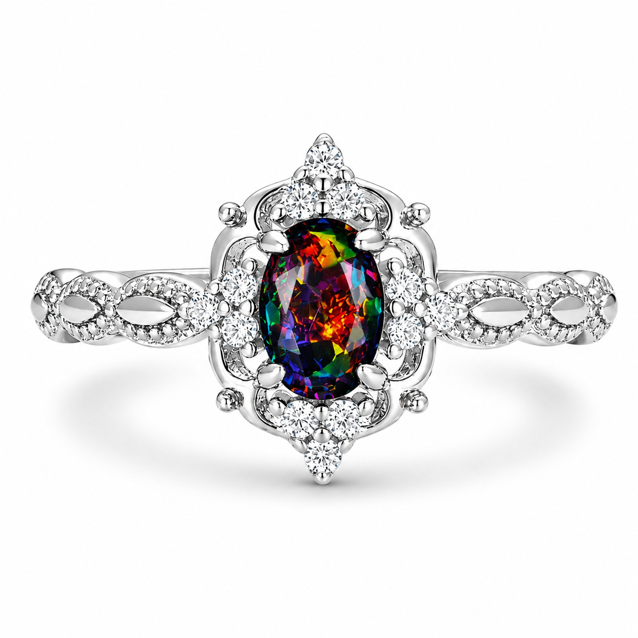 Fia Black Opal Ring