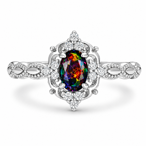Fia Black Opal Ring