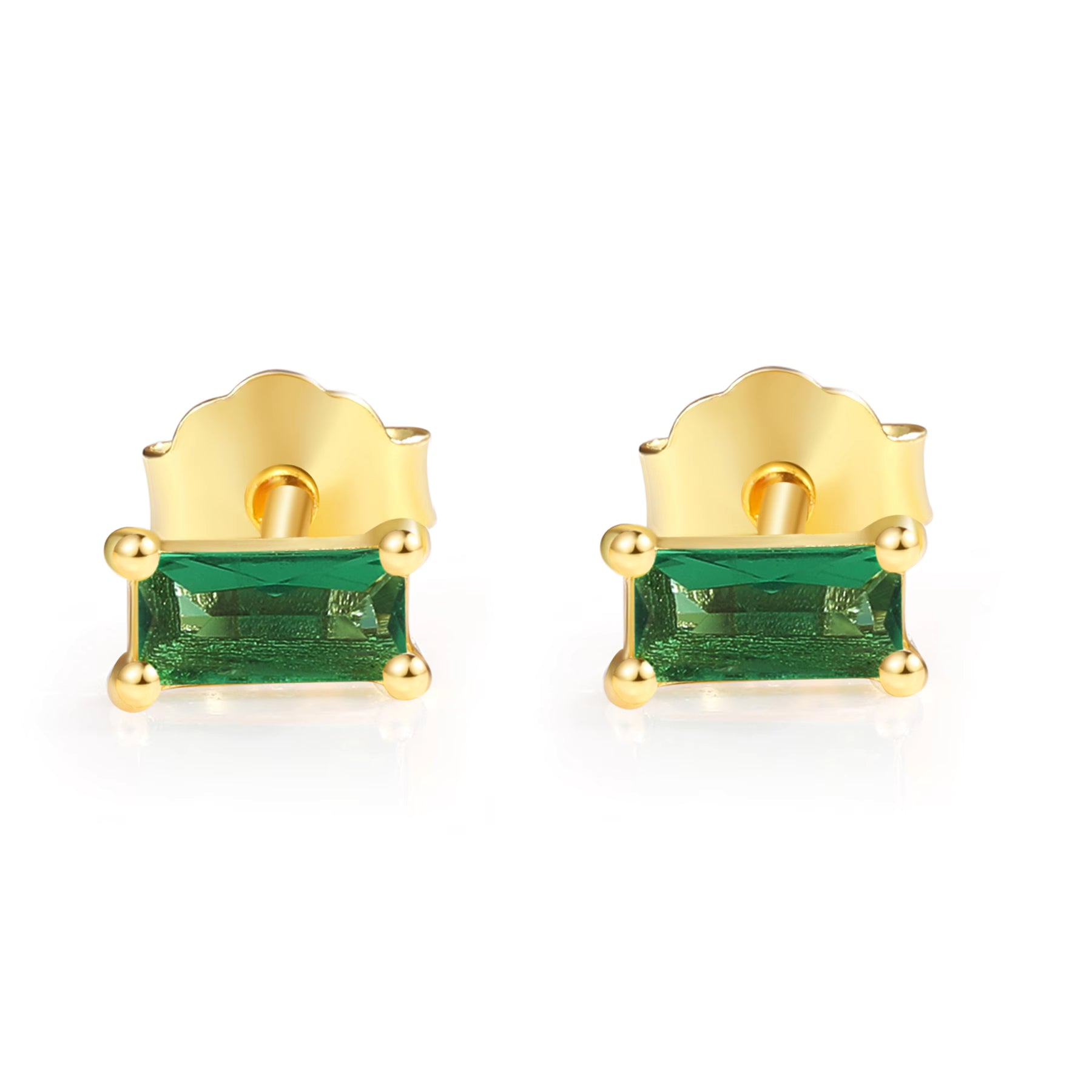 Pia 14k Gold Emerald Earrings