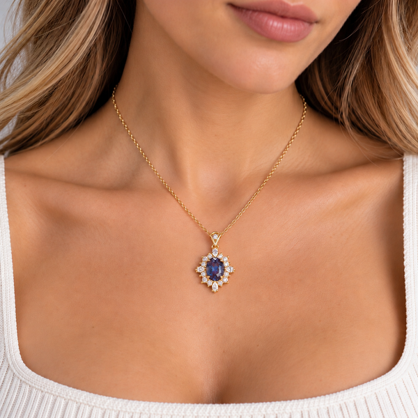 Phi Alexandrite Necklace Gold