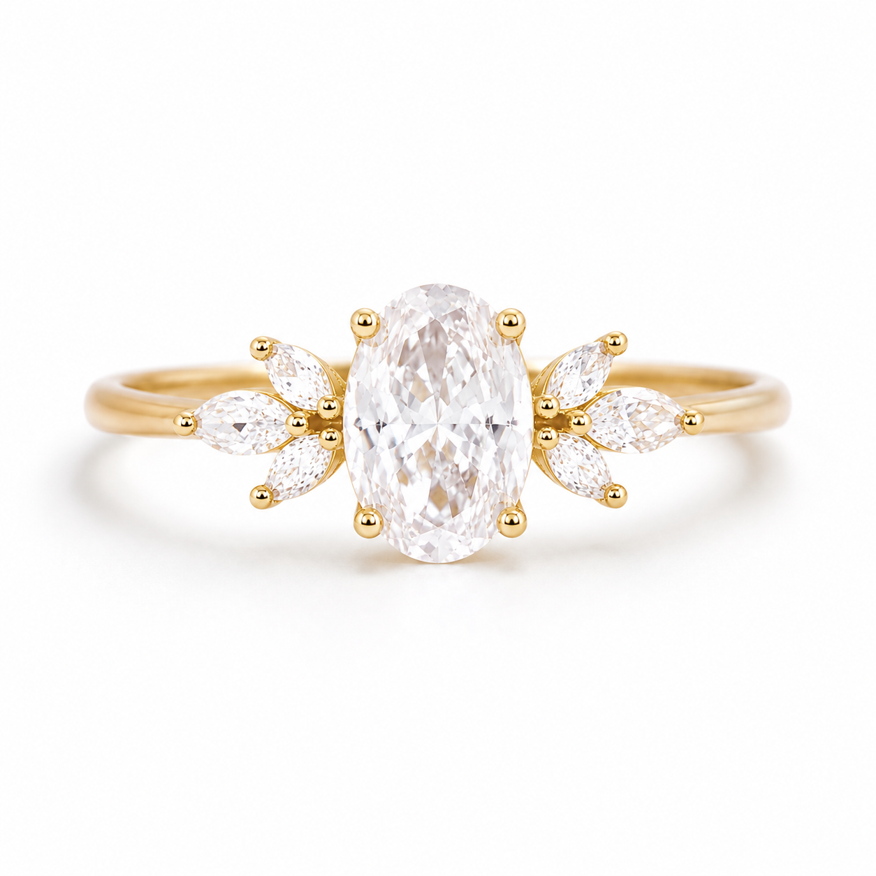 Ivy Oval Moissanite Ring