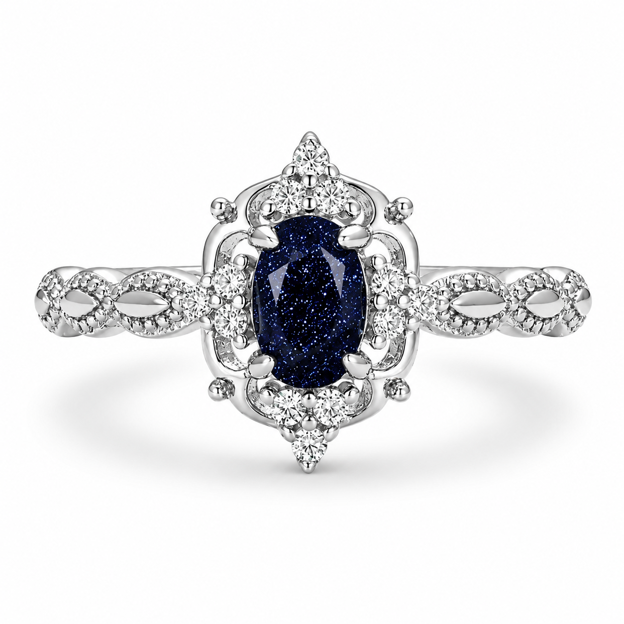 Fia Blue Sandstone Ring