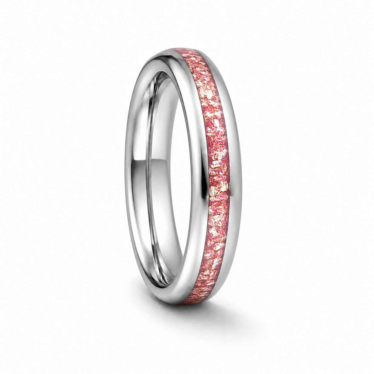 Jonah Pink Morganite Wedding Band 4mm
