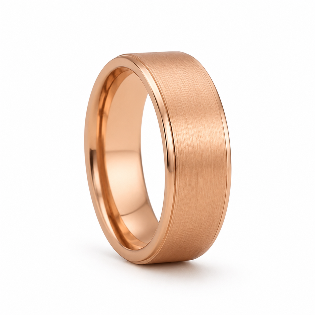 Brian Rose Gold Tungsten Men’s Wedding Band