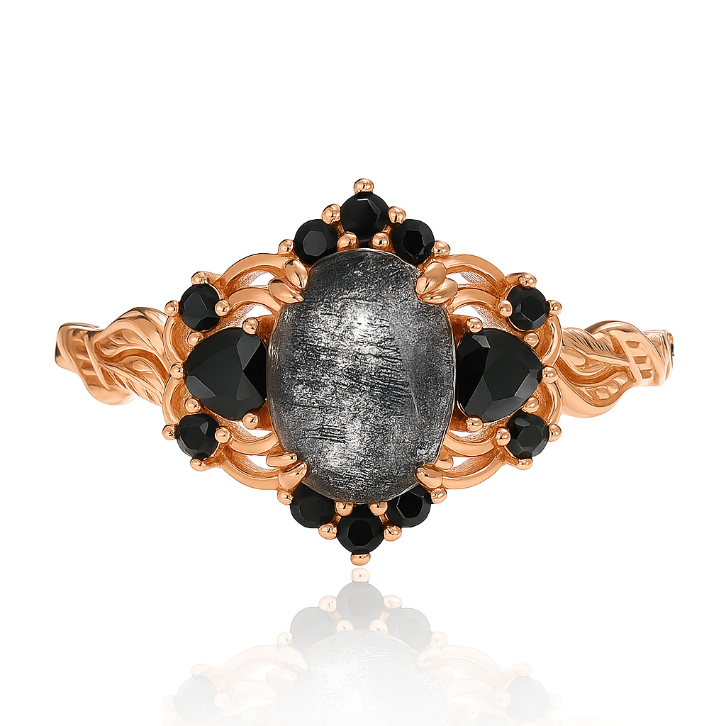 Lilly Salt and Pepper Diamond Ring