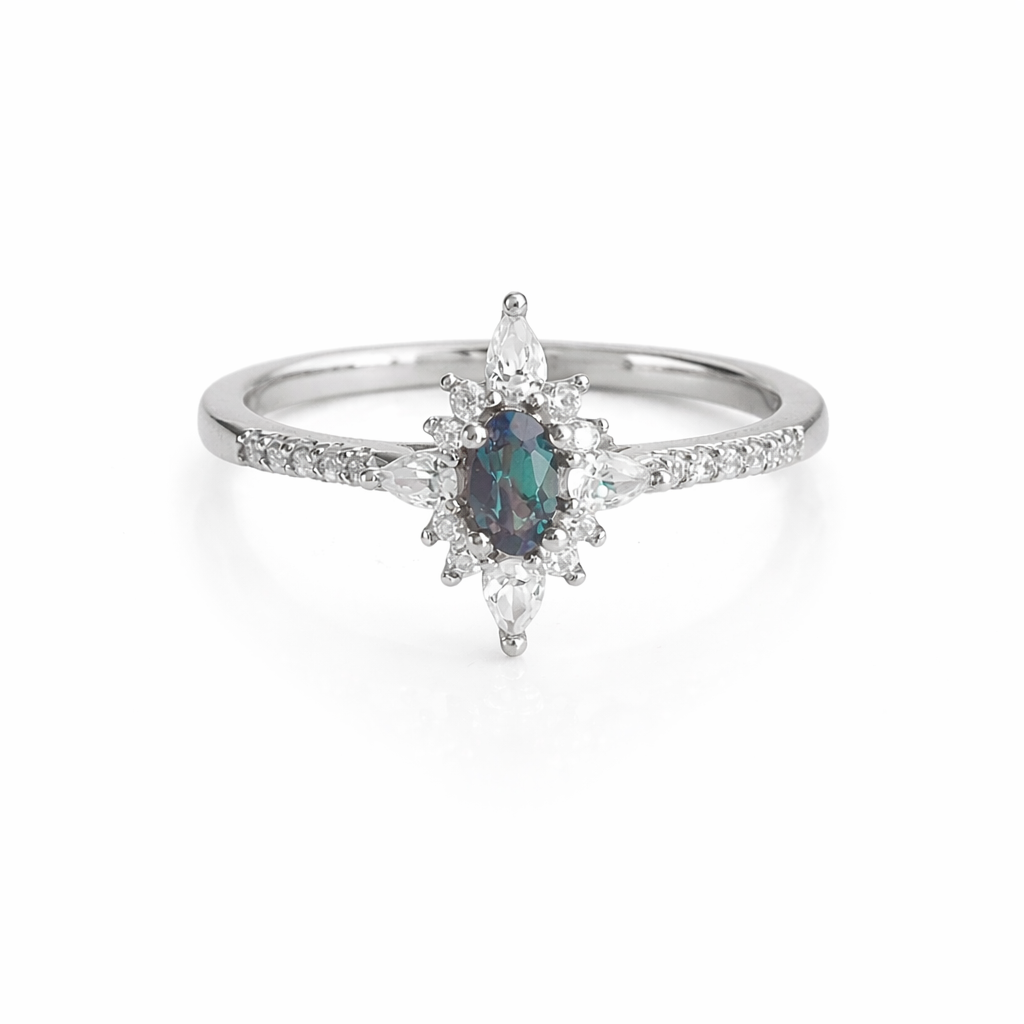 Zoe Alexandrite Ring Rose Gold