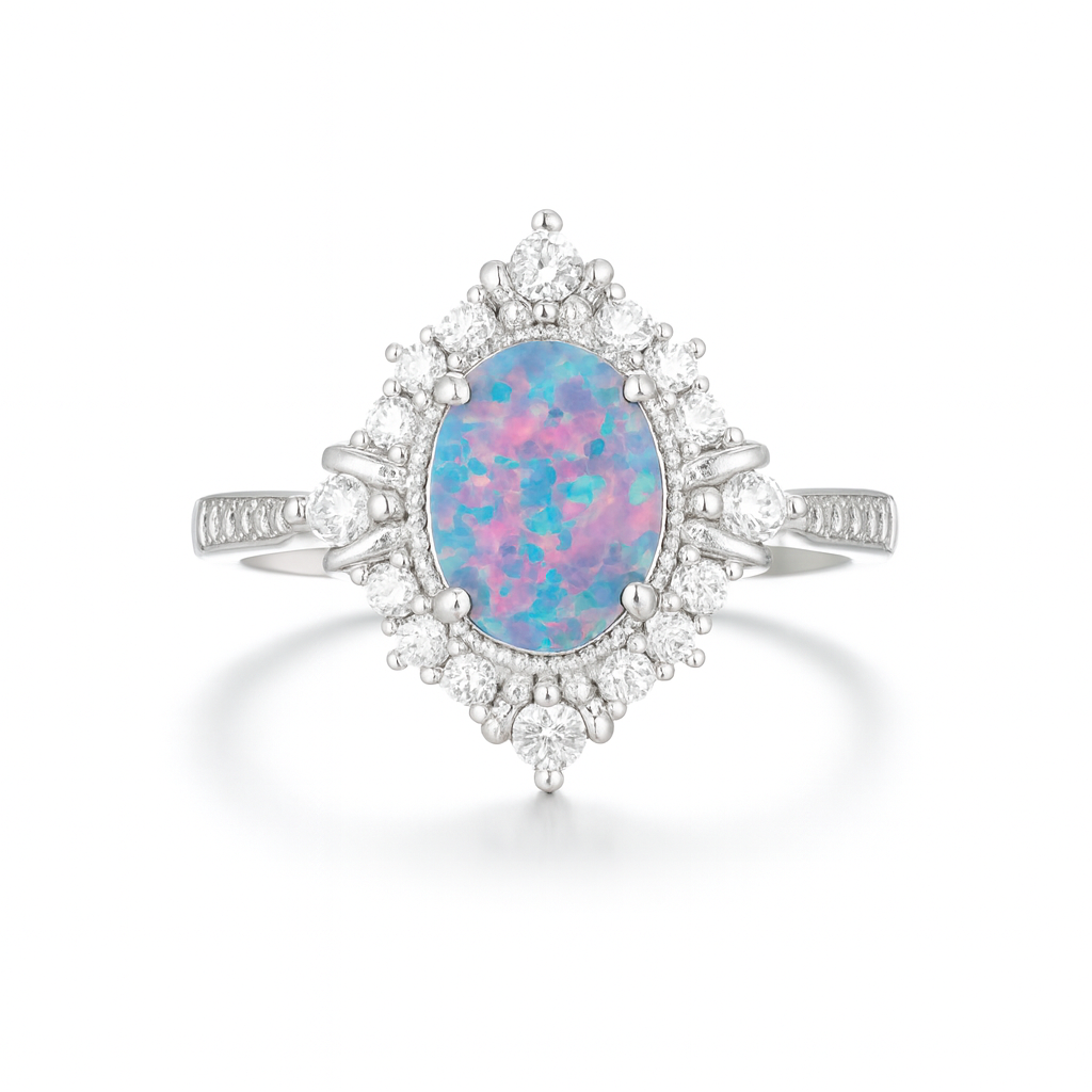 Mei Blue Fire Opal Ring