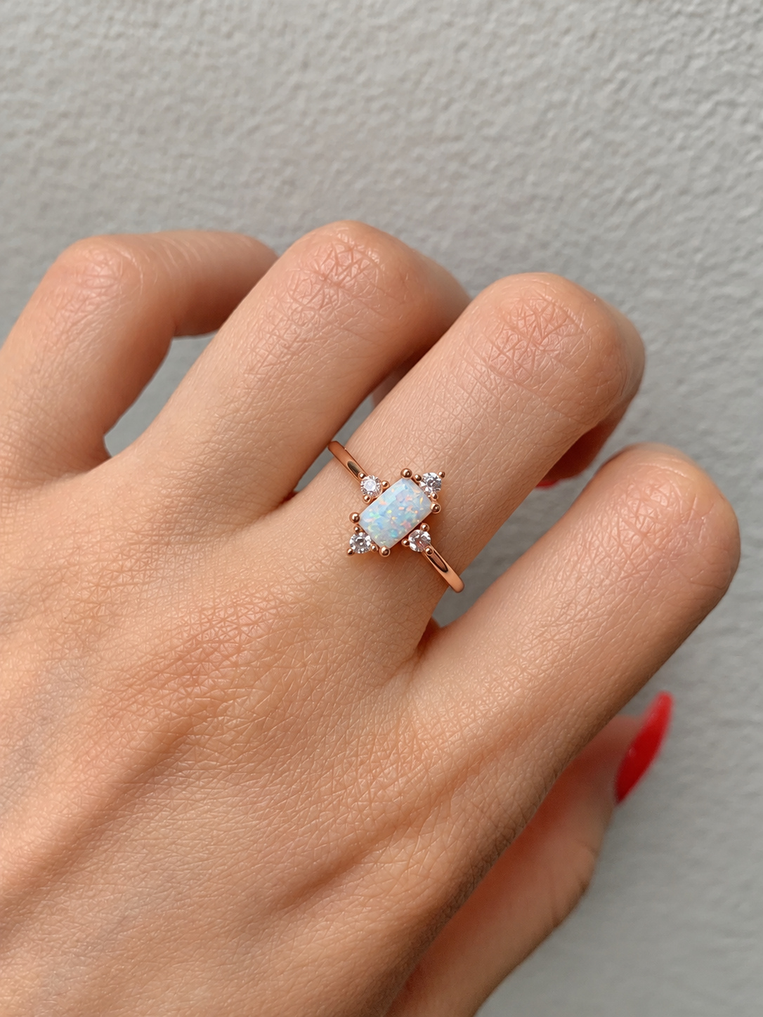 Sia Opal Ring Rose Gold
