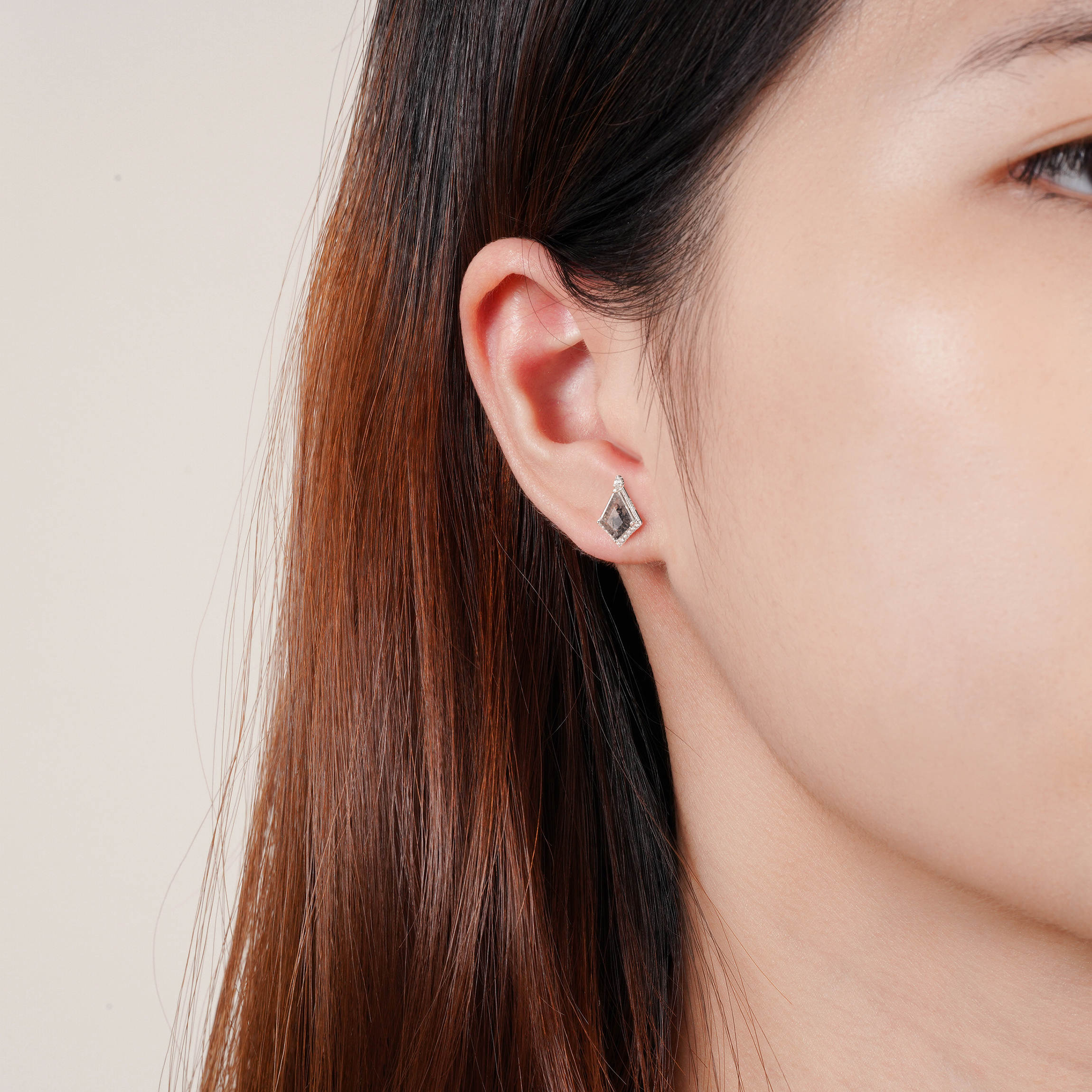 Dania Salt and Pepper Diamond Earrings