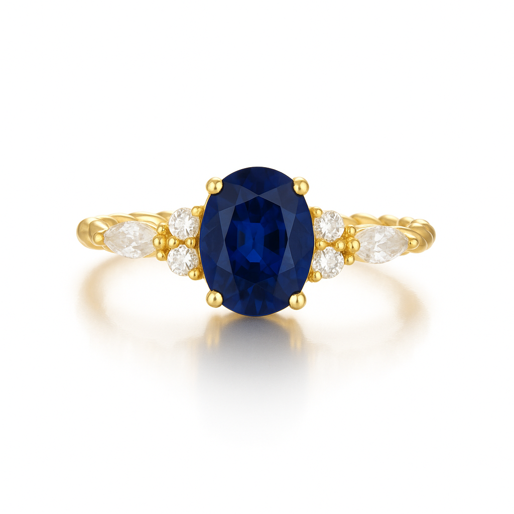 Fig Sapphire Ring Gold
