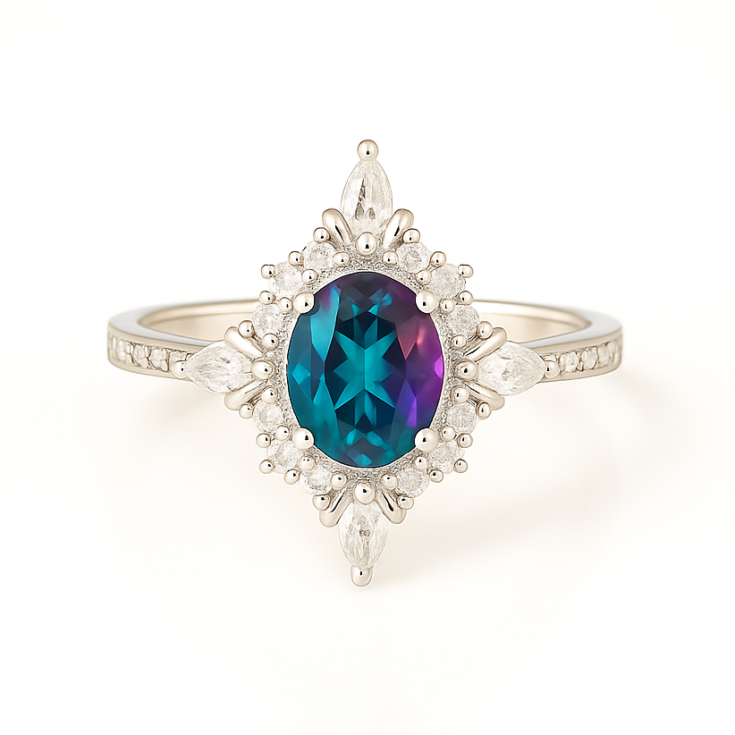 Mia Alexandrite Ring Sterling Silver