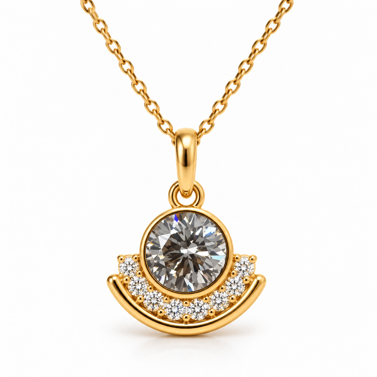 Romana Grey Moissanite Necklace