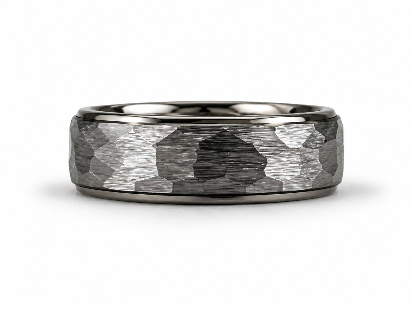 Calvin Hammered Silver Wedding Band