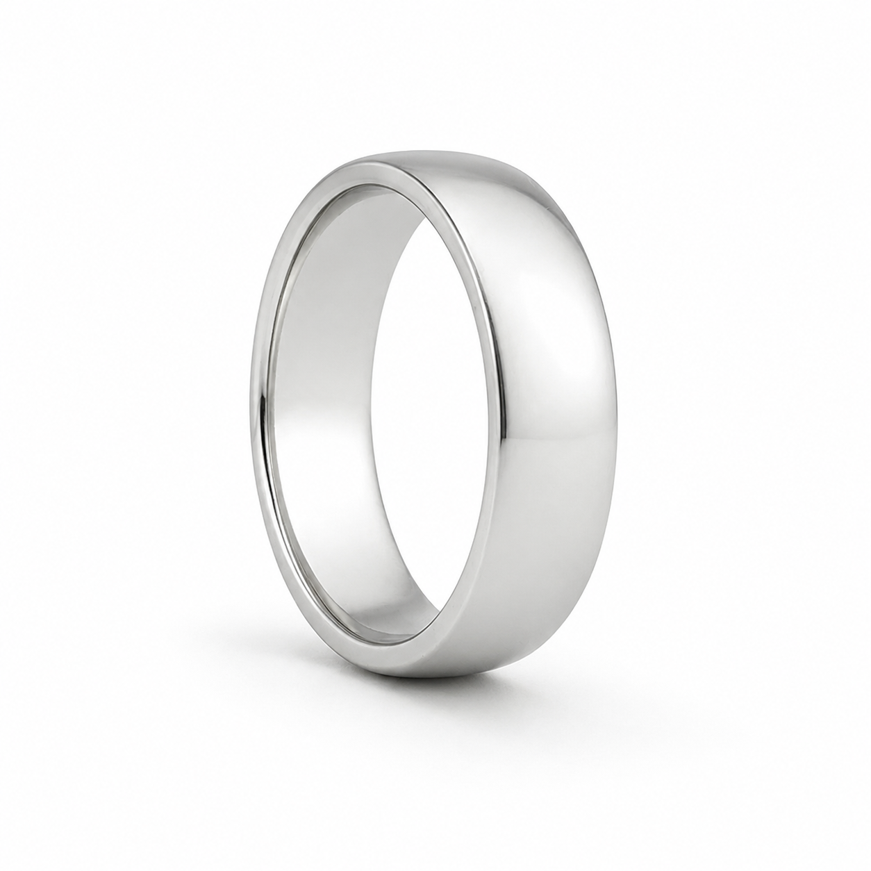 Troy 6mm Tungsten Men's Wedding Band Silver