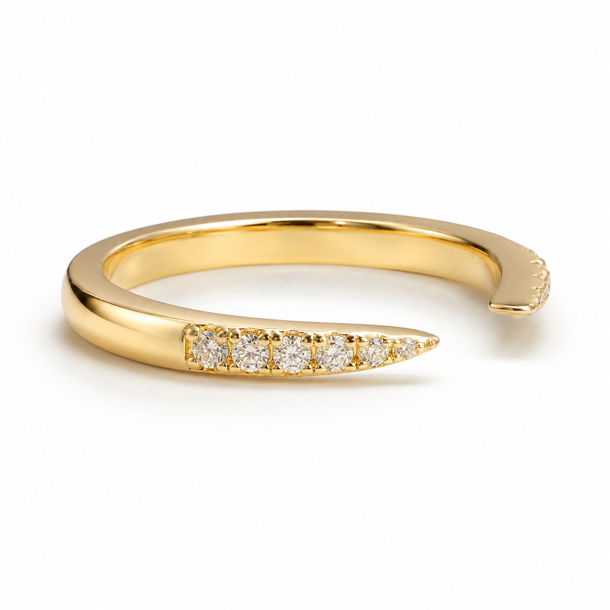 Esi Moissanite Open Band Gold