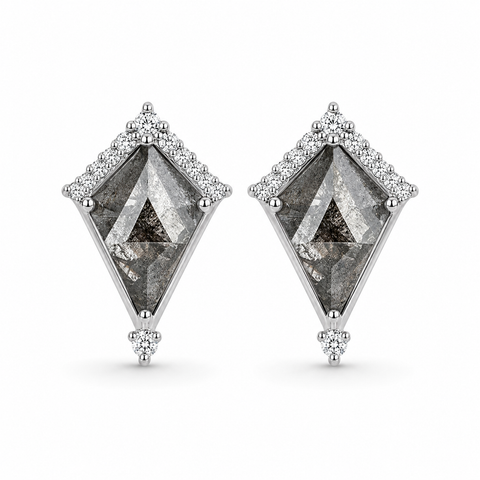 Dania Salt and Pepper Diamond Earrings