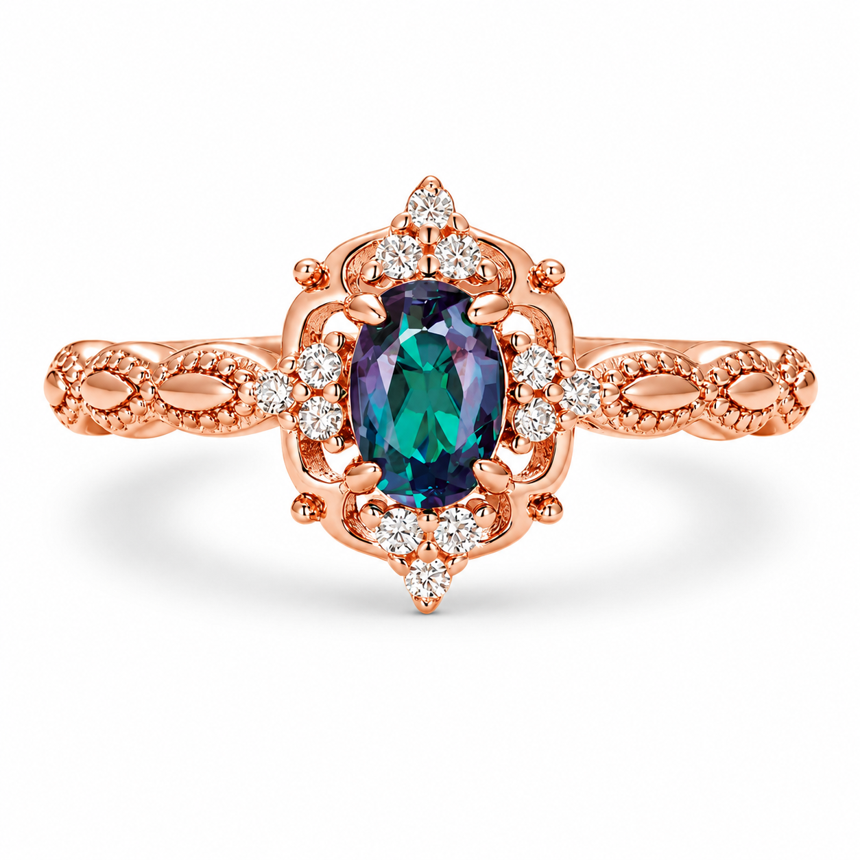 Fia Alexandrite Ring Rose Gold