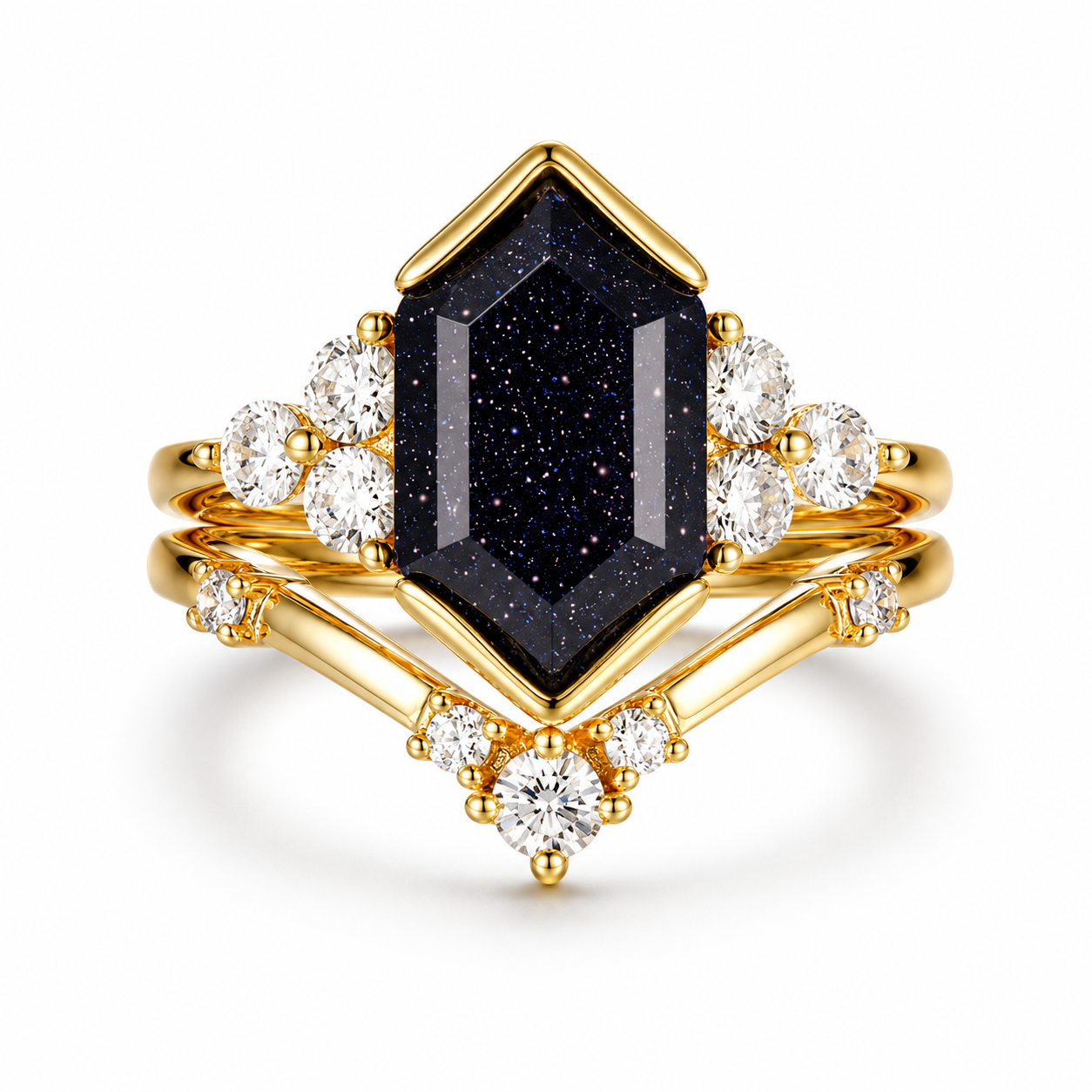 Elena Orchard Pink Opal Ring Set
