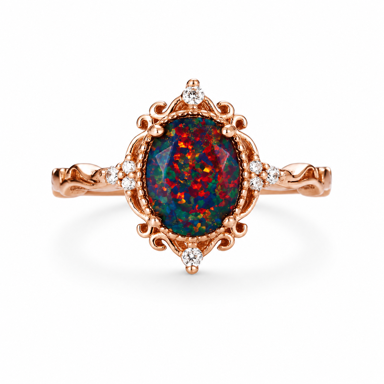 Keri Black Opal Ring