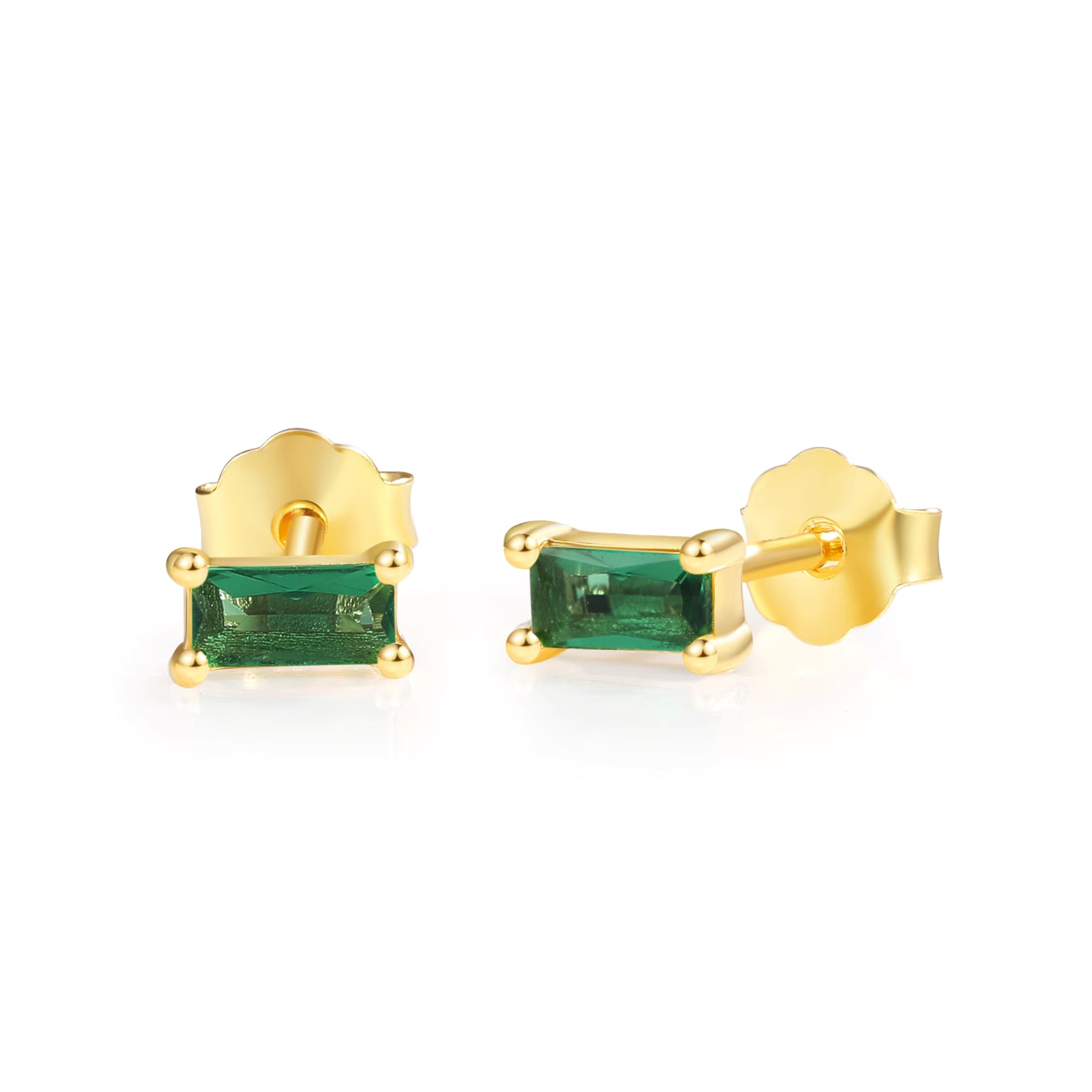 Pia 14k Gold Emerald Earrings