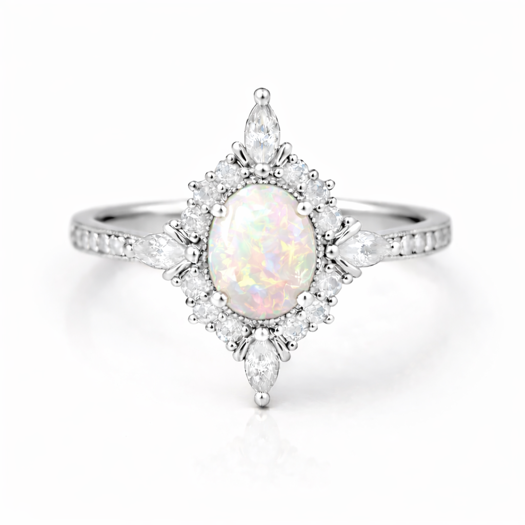 Mia Emerald Ring Sterling Silver