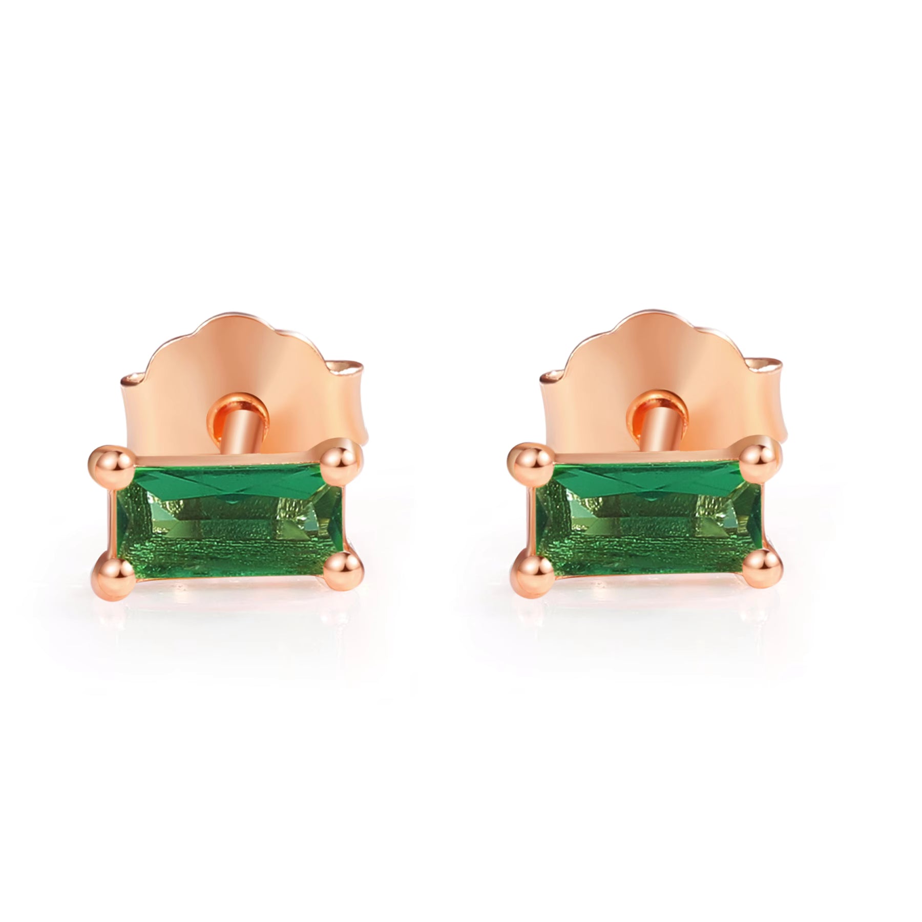Pia 14k Gold Emerald Earrings