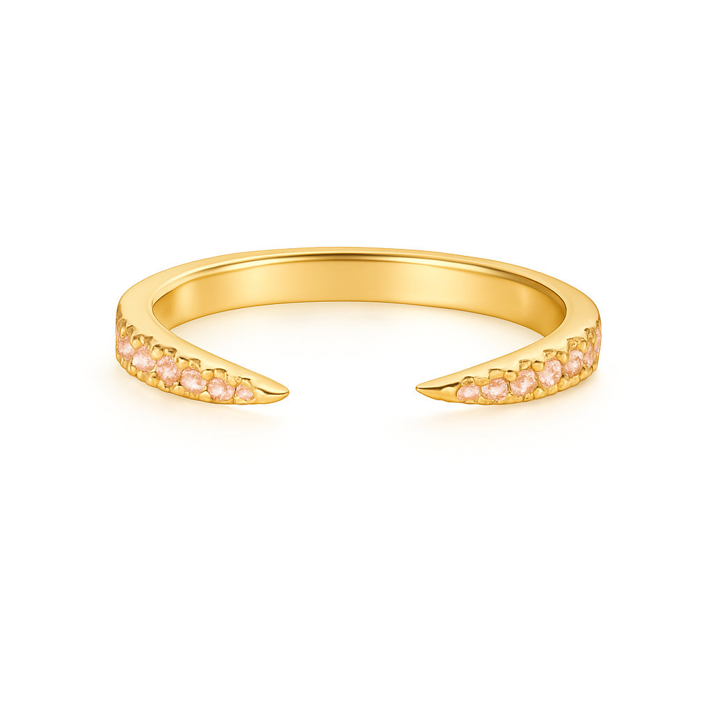 Esi Open Morganite Stacking Band Gold