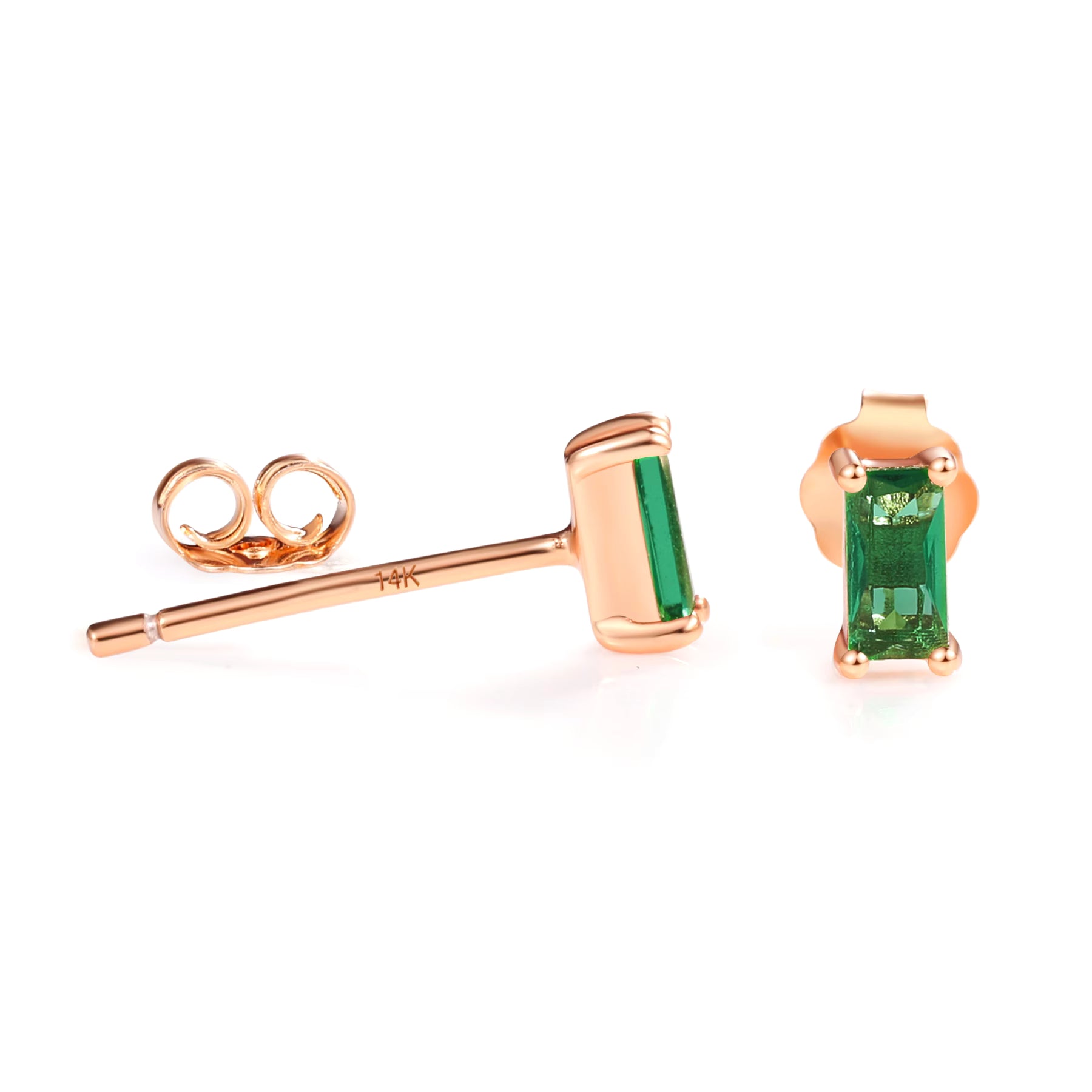 Pia 14k Gold Emerald Earrings