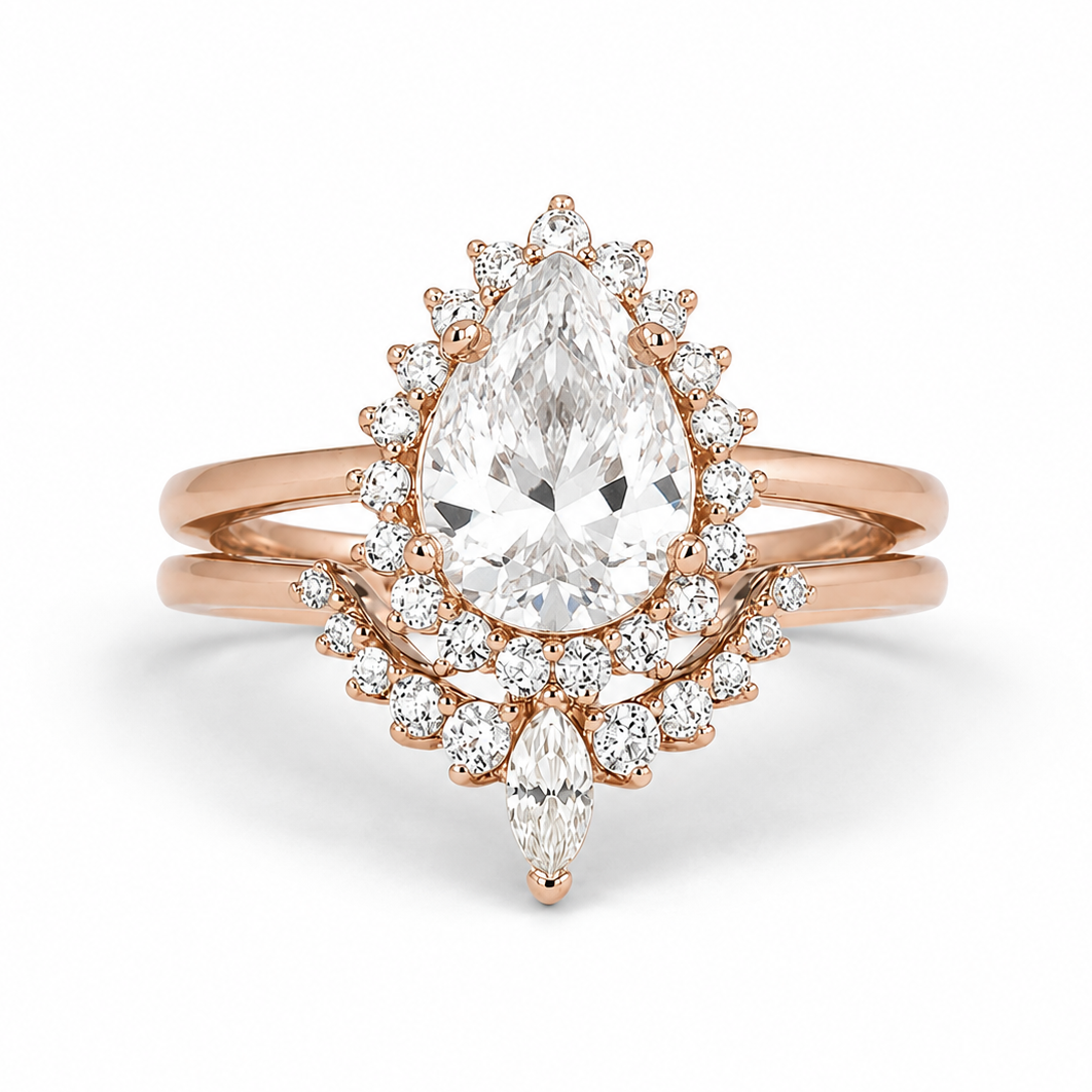 Asa White Sapphire Ring Gold