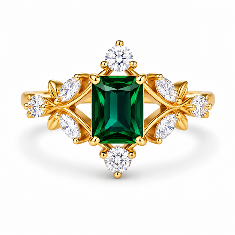 Harper Emerald Ring