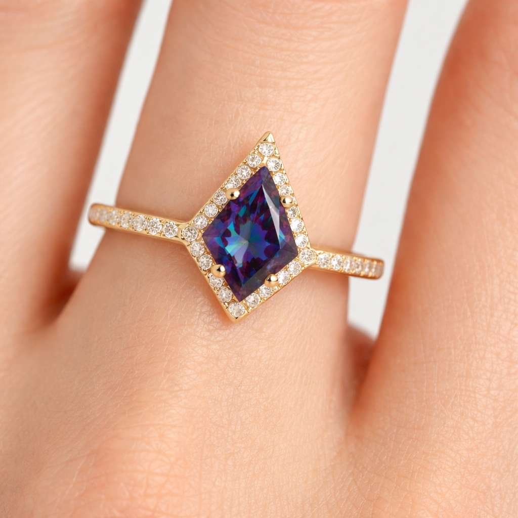 Emi Alexandrite Kite Ring Gold