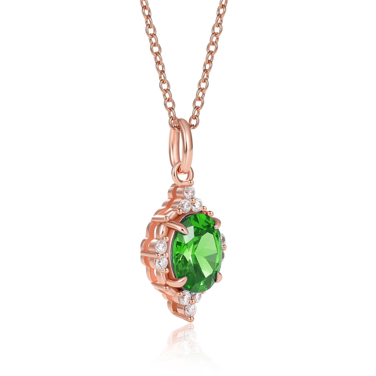 Brya Fire Opal Necklace Rose Gold