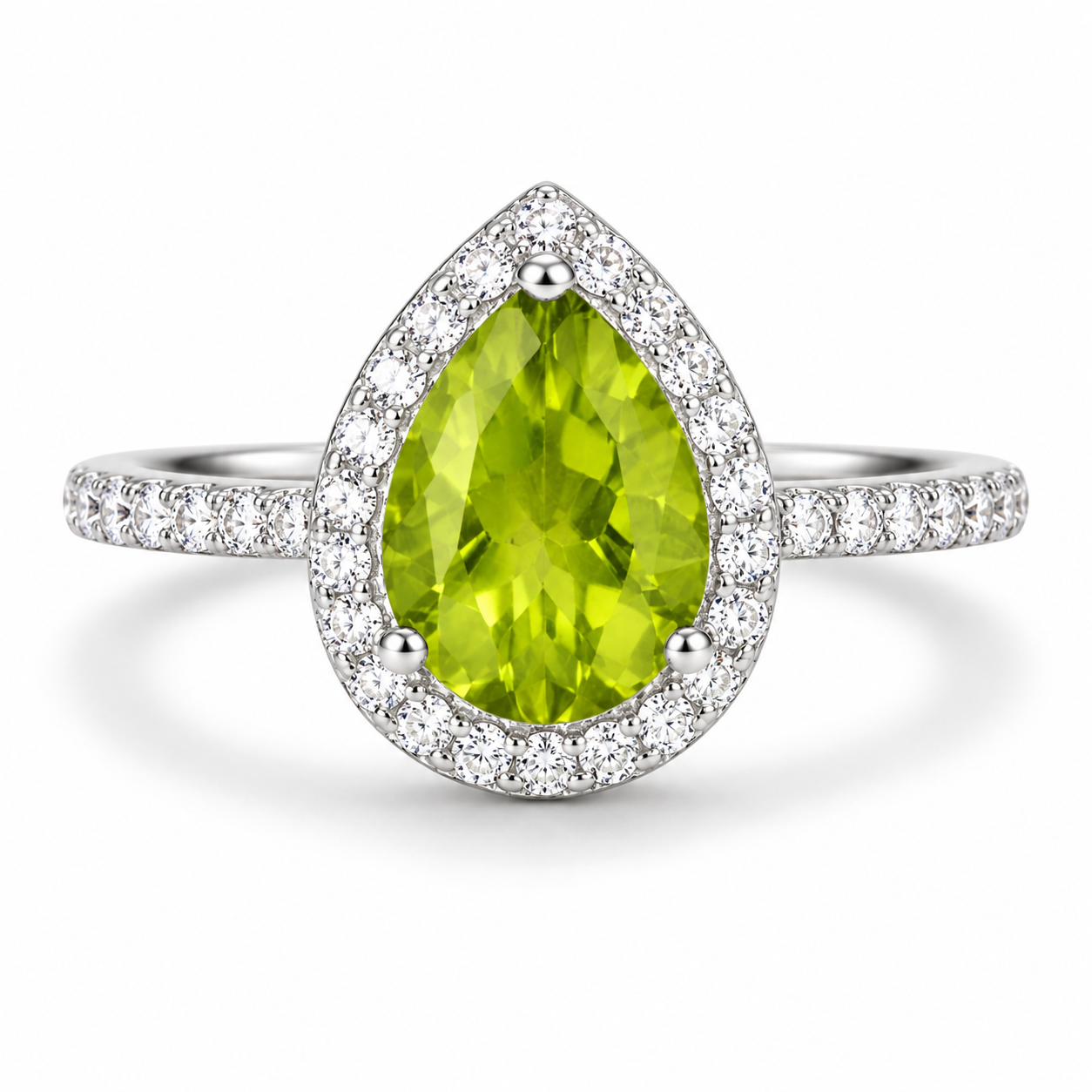 Nia Peridot Ring Sterling Silver