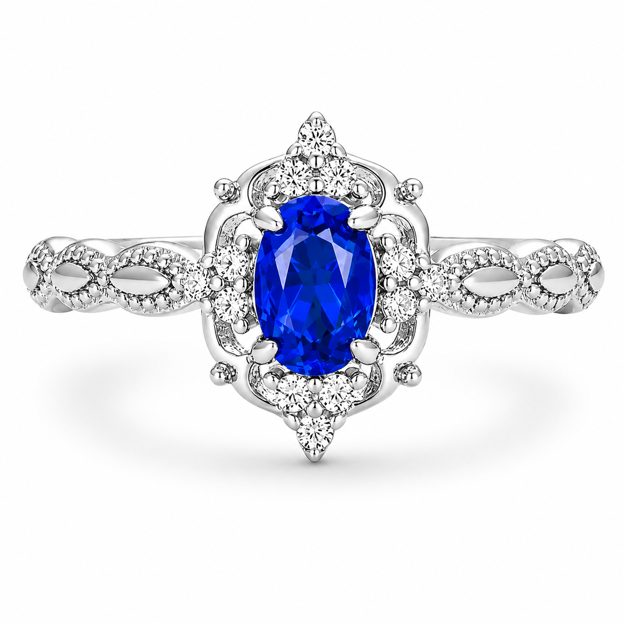 Fia Sapphire Ring Sterling Silver