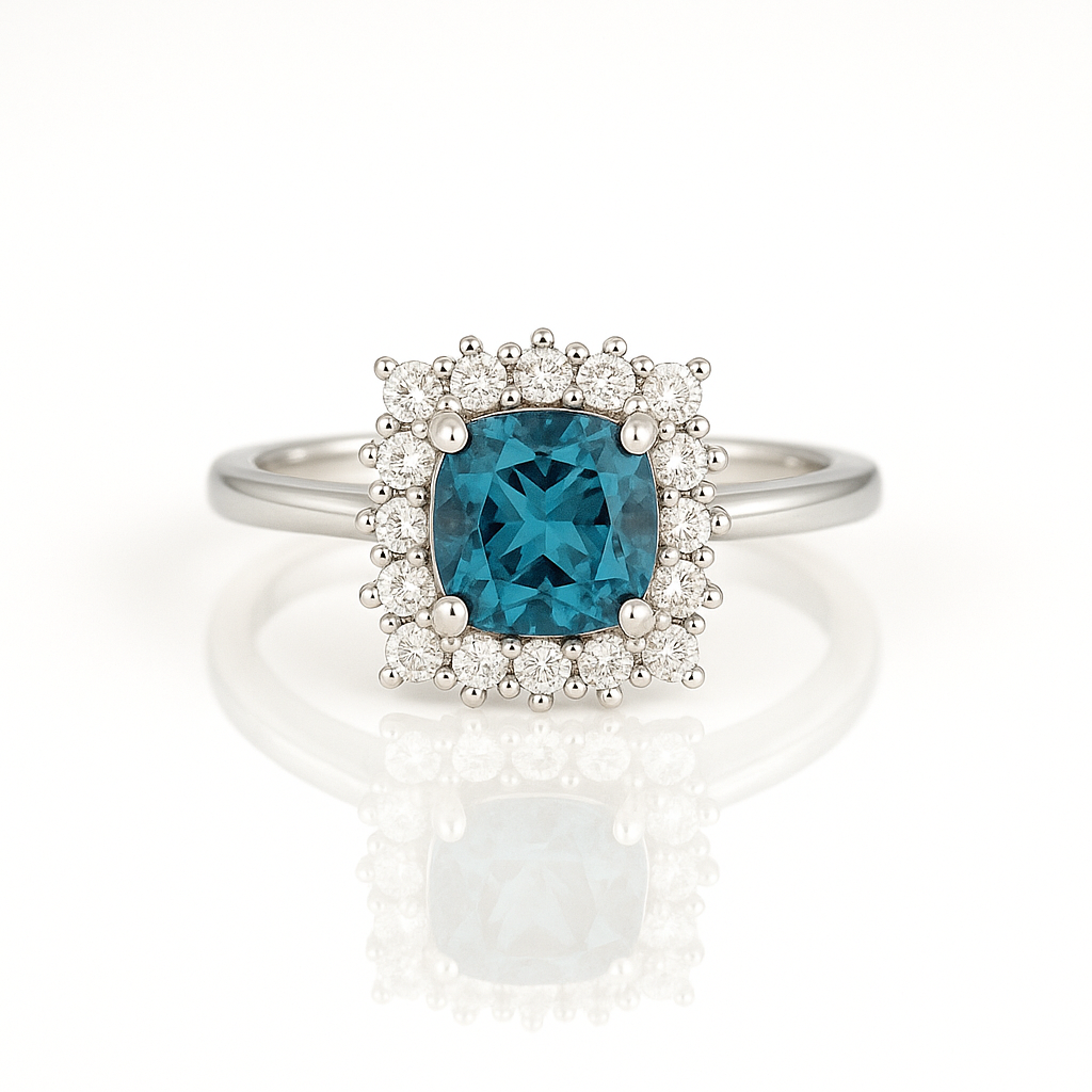Fey London Blue Topaz Ring Rose Gold