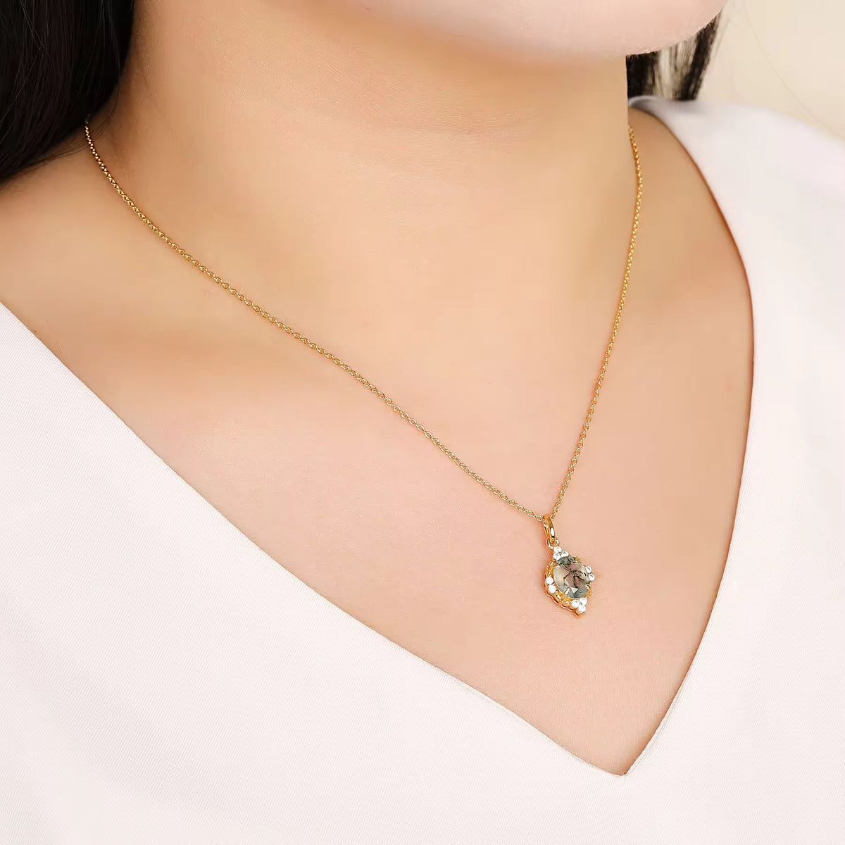 Brya Fire Opal Necklace Gold