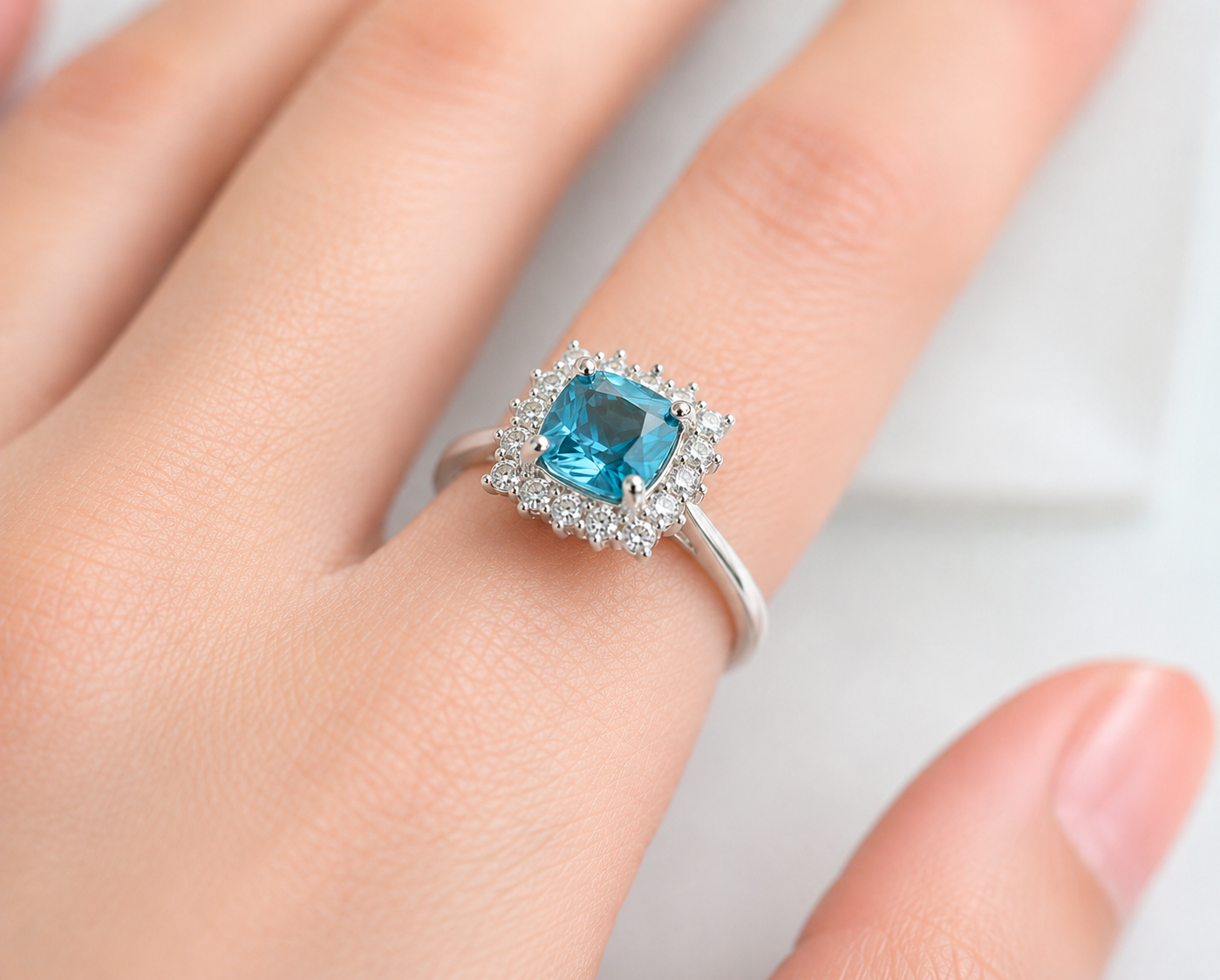 Fey Aquamarine Ring Sterling Silver
